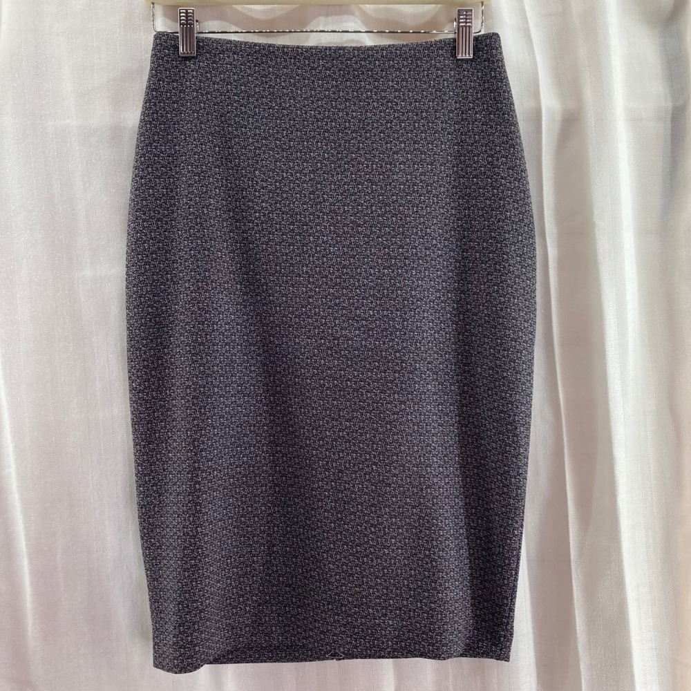 Express Women's Pencil Skirt Gray Purple Career Office Business Sz 4‎